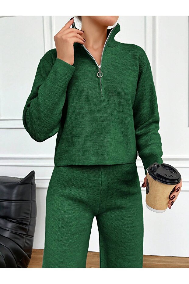 fermuarlı 2 lı triko takım - 5