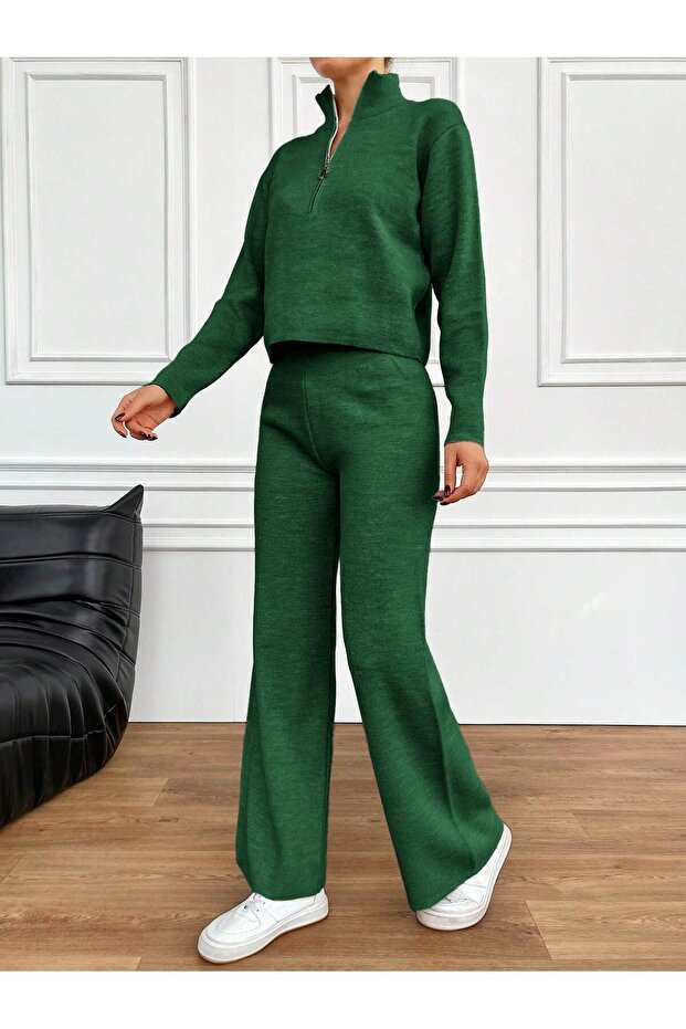 fermuarlı 2 lı triko takım - 4