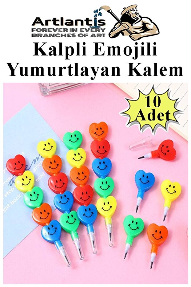 Heart Emoji Egg-Laying Pencil 10 Pieces Fun Gift Pencil Smiling Face Pencil