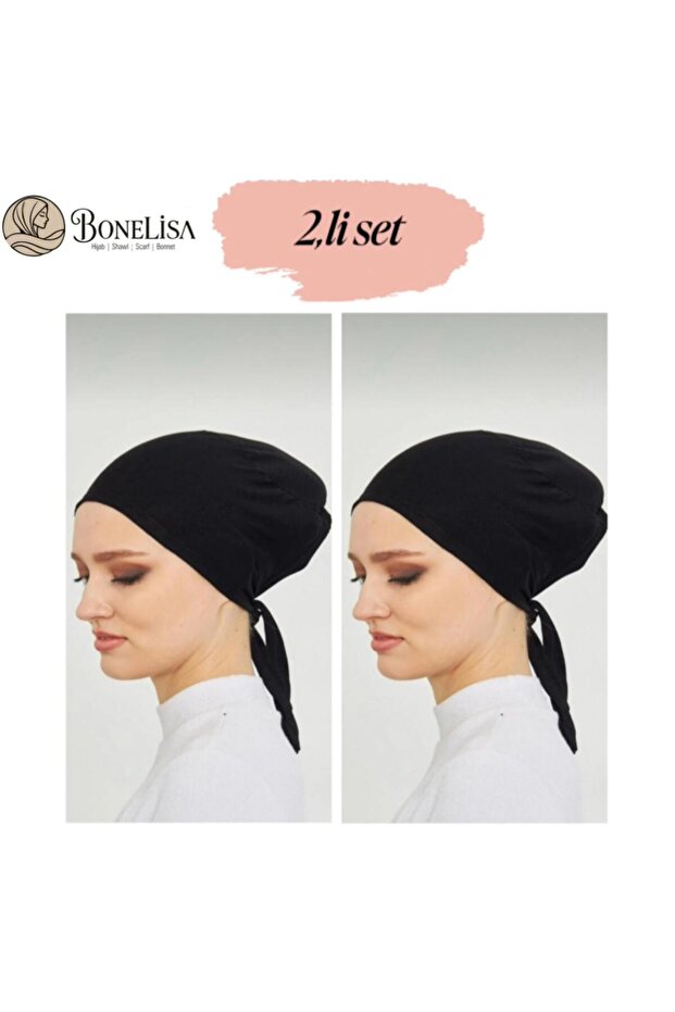 2-Piece Combed Cotton Bonnet