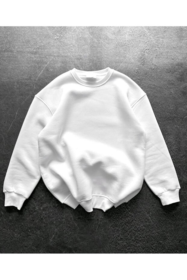 Crew Neck 3 Thread Cotton O Oversized Sweatshirt