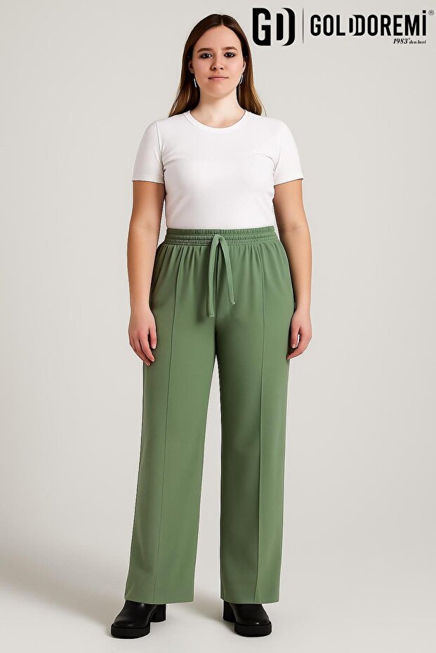 34-030 Women's Modal piped Wide Leg Pocketed Sweatpants