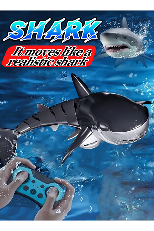 Long-Lasting Remote Control Shark - Precise Steering & Lifelike Swimming for Children