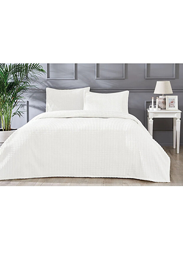 مفرش سرير فردي هرمي عظمي - 1