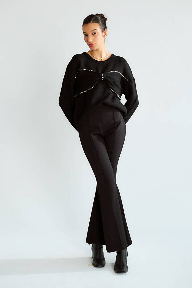 Fiyonk Taş Detaylı Triko - 3