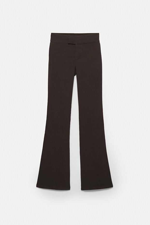 Orta bel çan paça pantolon - 6