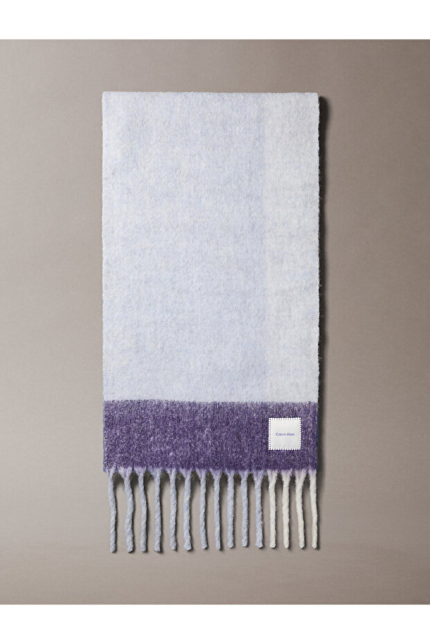 Erkek Patch Brushed Checked Atkı - 1