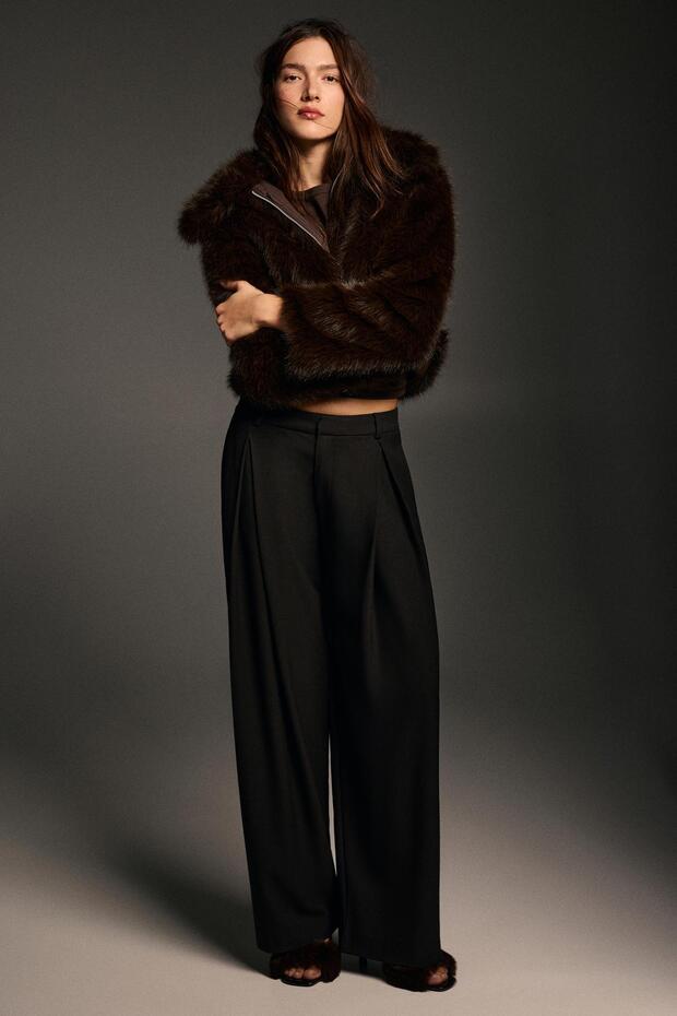 Kumaş pensli pantolon - 1