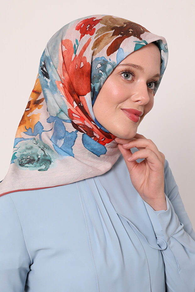 Dream Flower Pattern Summer Scarf - 2