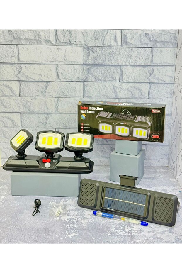 LED Solar Powered PIR Motion Sensor Wall Lamp - 3