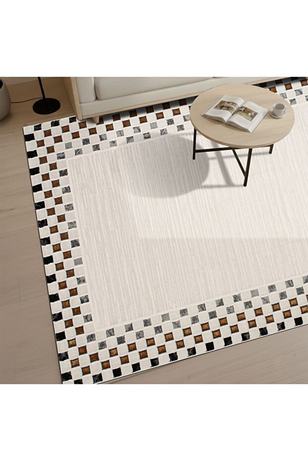 Galeria Lux Contemporary Rug Area Rug Floor Covering 200x300cm-White Black Gold 231200400462 - 6