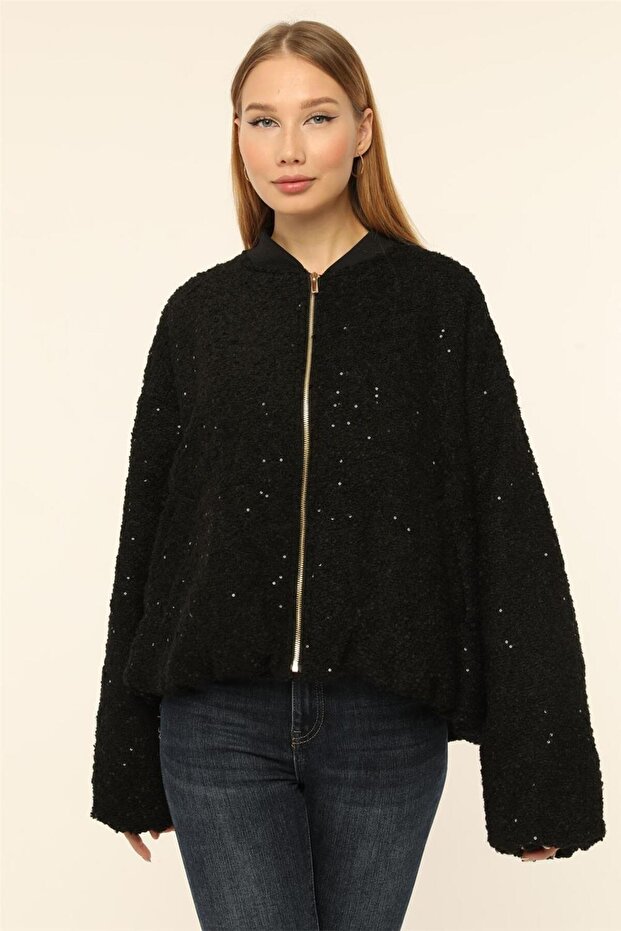 PULLU BOMBER CEKET - 1