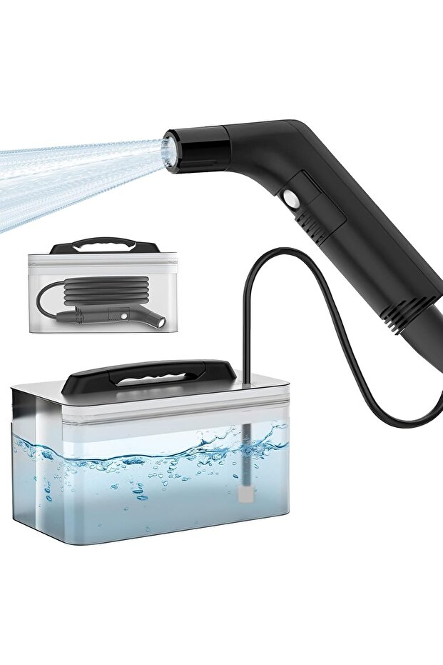 NAFAS Portable Travel Bidet Rechargeable Handheld Sprayer, 2.3L Tank, 1.2m Hose