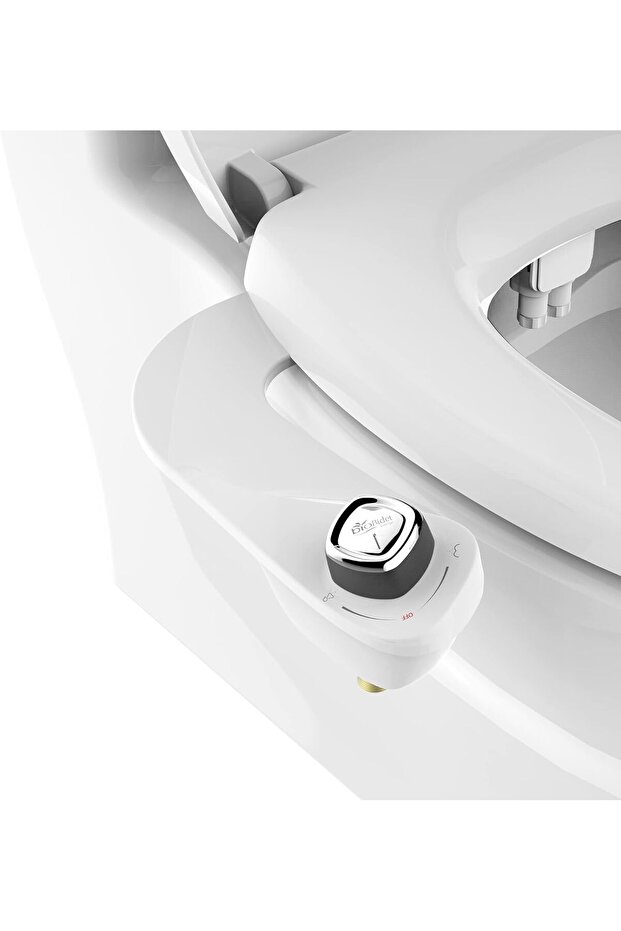 Bio Bidet SlimEdge Bidet Attachment for Toilet, Non-Electric, Dual Nozzles, White