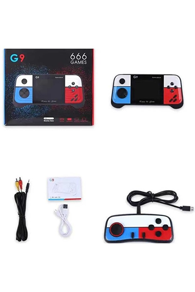 Portable game console with a 3.0-inch screen and 666 games; a portable game console with multiple classic games. - 6