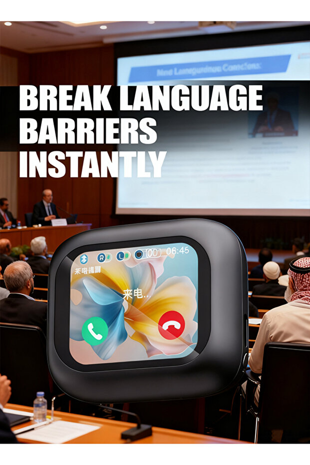 Wireless ANC Earbuds with Touchscreen: Multilingual Translation for International Users