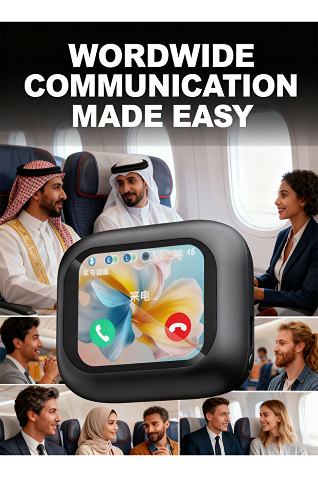 High-Fidelity Bluetooth Earbuds – Touch Display, ANC & Multilingual Real-Time Translation