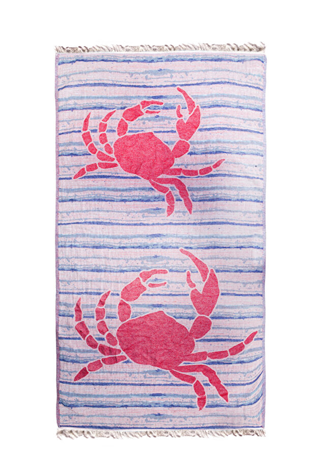 Crab Patterned Turkish Peshtemal