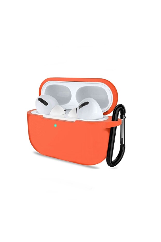 حافظة سماعات Airpods Pro 3 من السيليكون الناعم باللون البرتقالي