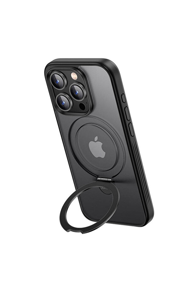 Protective magnetic case with stand LP764 for iPhone 15 Pro Max 6.7 inches (Black)