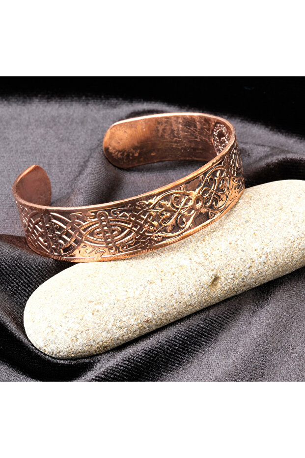 Pure Copper Bracelet with Engraved Protection Prayer for Women and Men