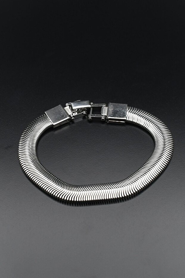 Stainless Steel Crushed Snake Skin Pattern Bracelet 10 mm 902470