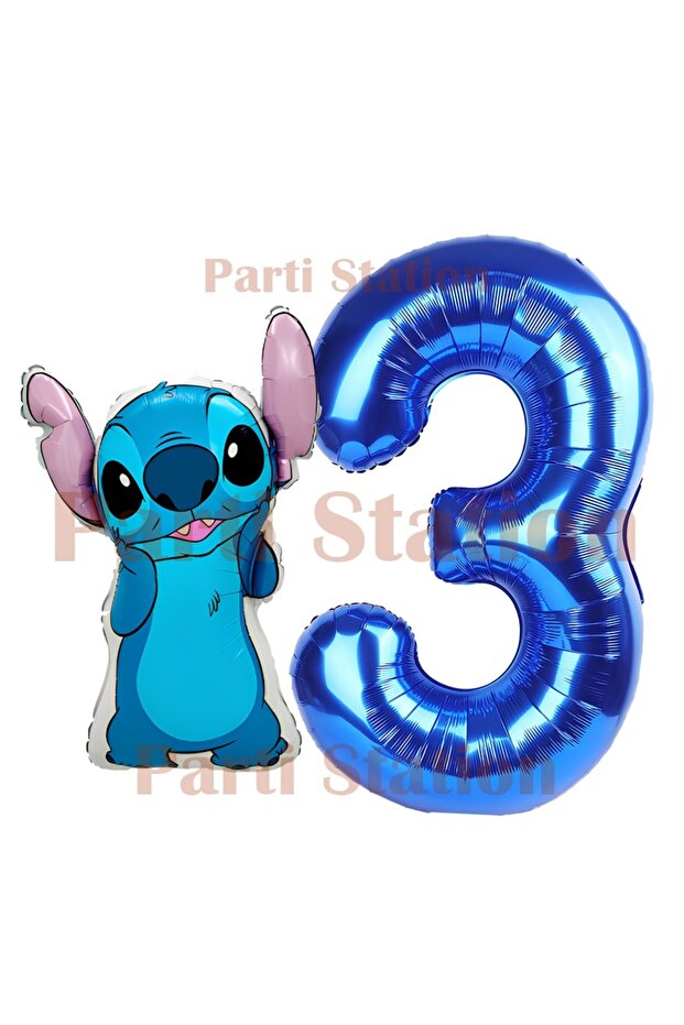 Lilo Stitch Balloon Concept 3Rd Birthday Balloon Set