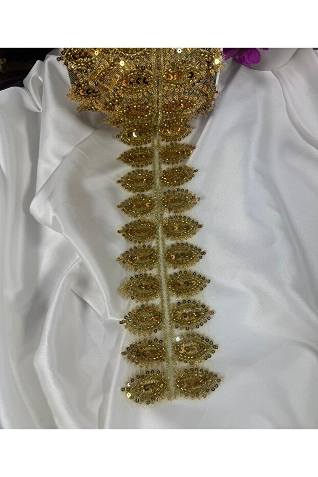 gold dantel şerit işlemeli - 4