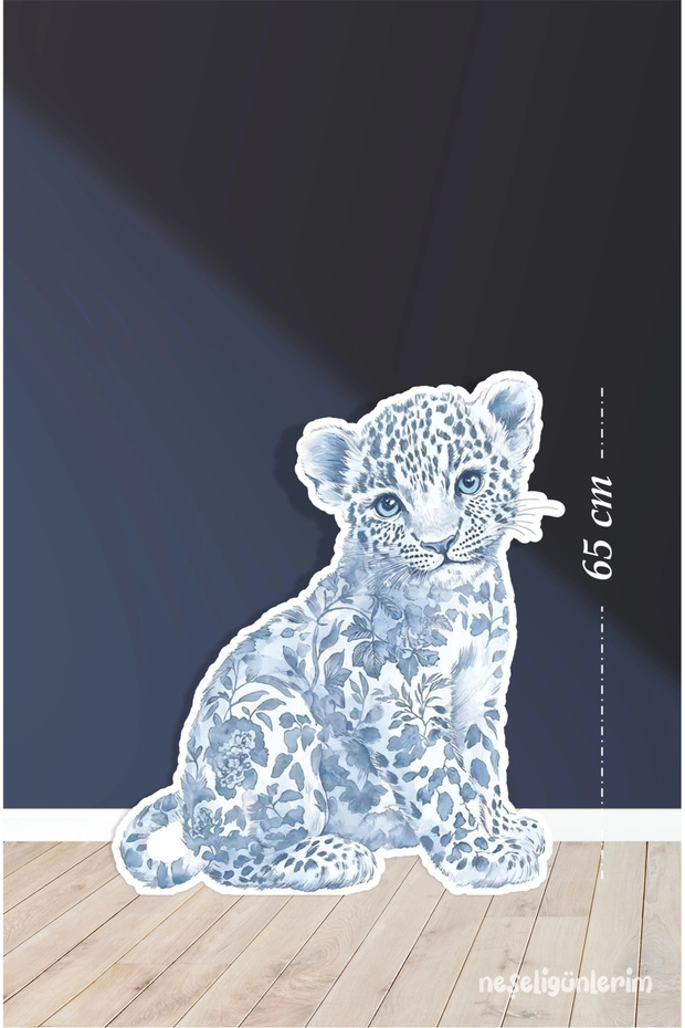 Safari Blue Leopard Themed 65 cm Standing Board Concept | Design | Door | Room | Decor