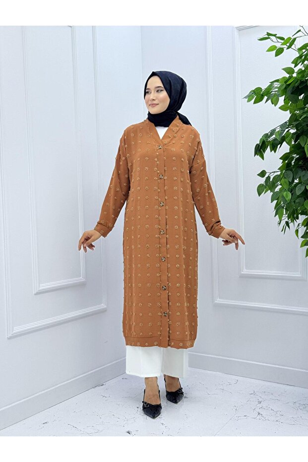 9876 puantiyeli hırka kiremit - 1