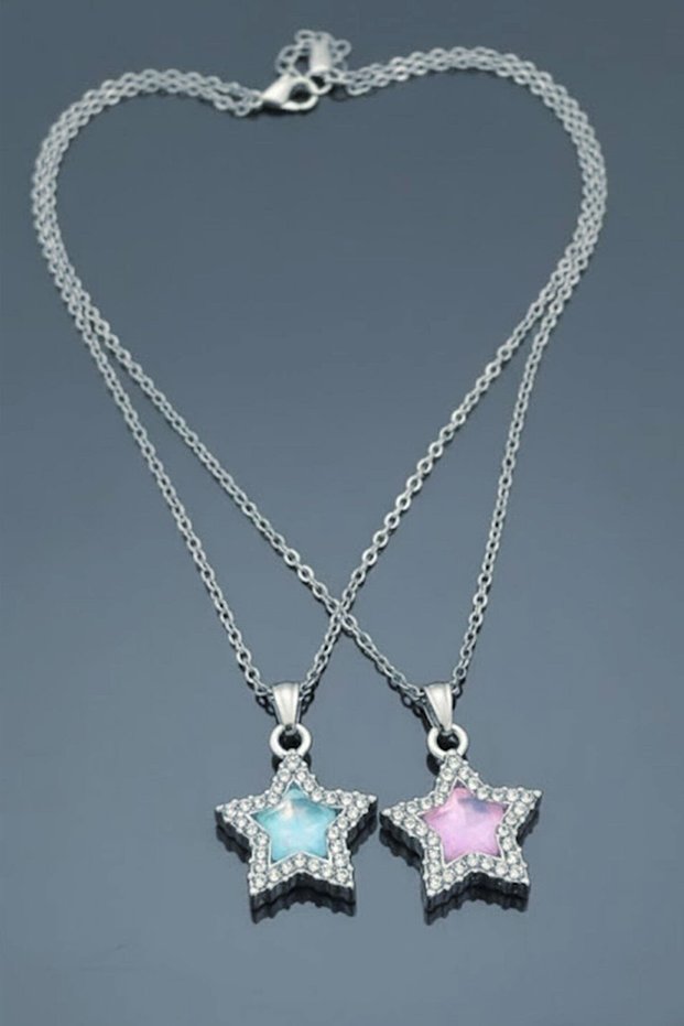 Colorful Star Stone Couple Necklace