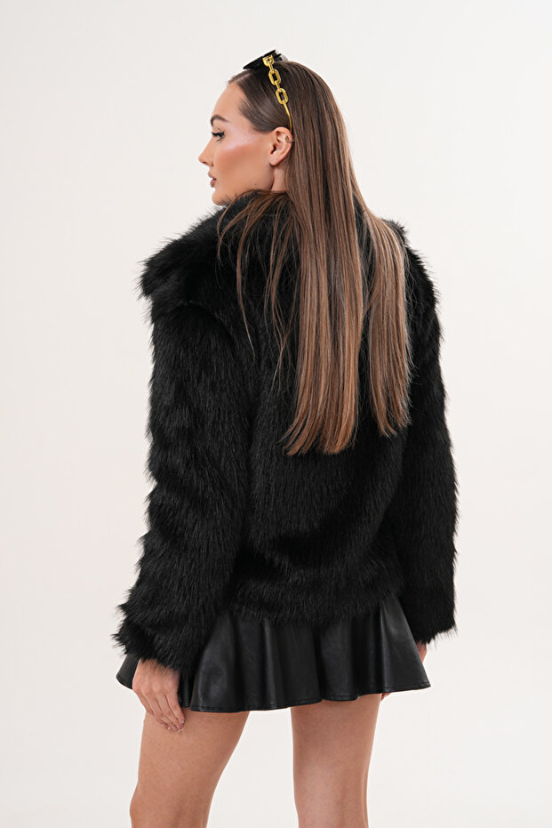 Siyah Kısa Kürk - 4