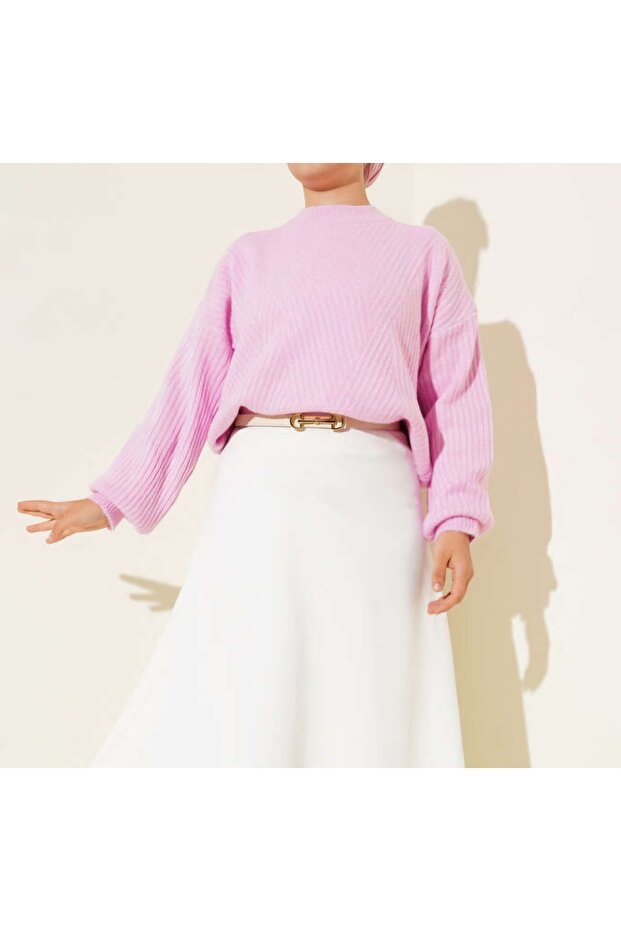 Standard Size Striped Oversized Sweater