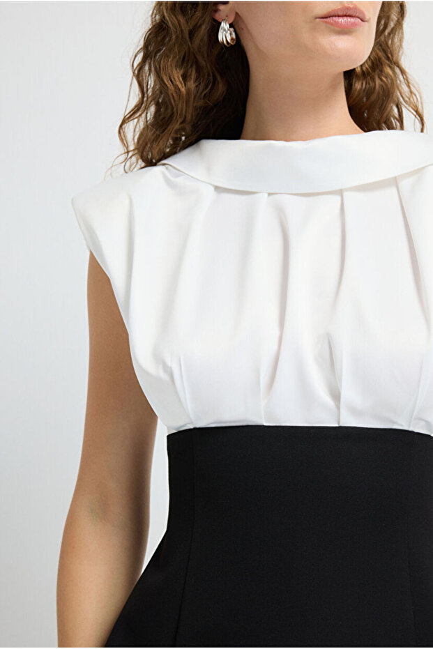 Kısa Kolsuz Elbise - 2