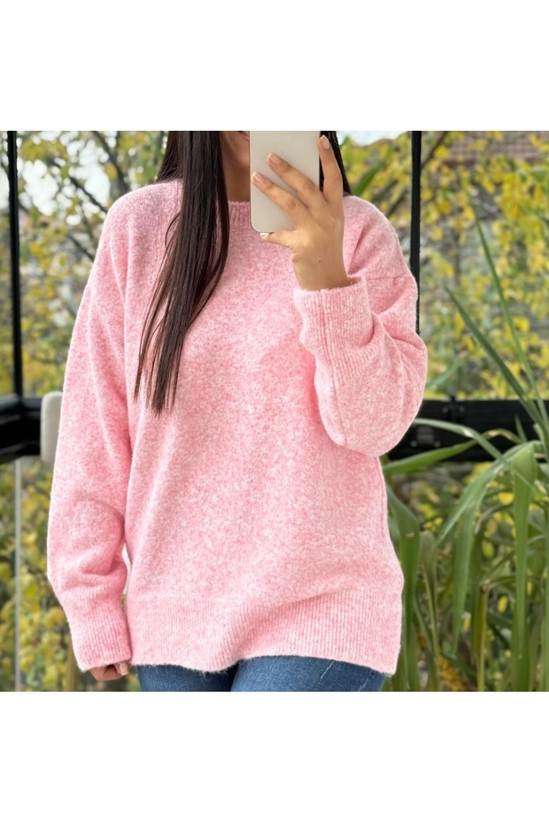 Standart Beden Oversize Basic Kazak - 4