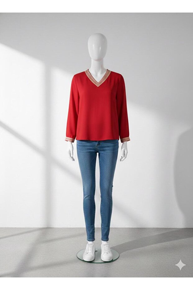 KADIN ŞİFON BLUZ - 1