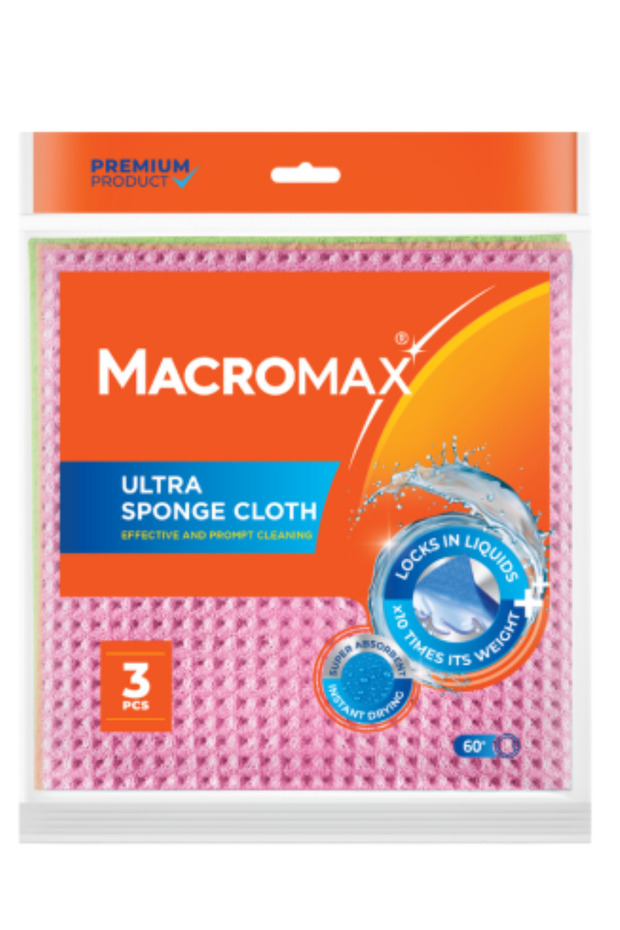 Ultra Sponge Cloth 3 Pack High Absorbent Kitchen Cleaning Cloth