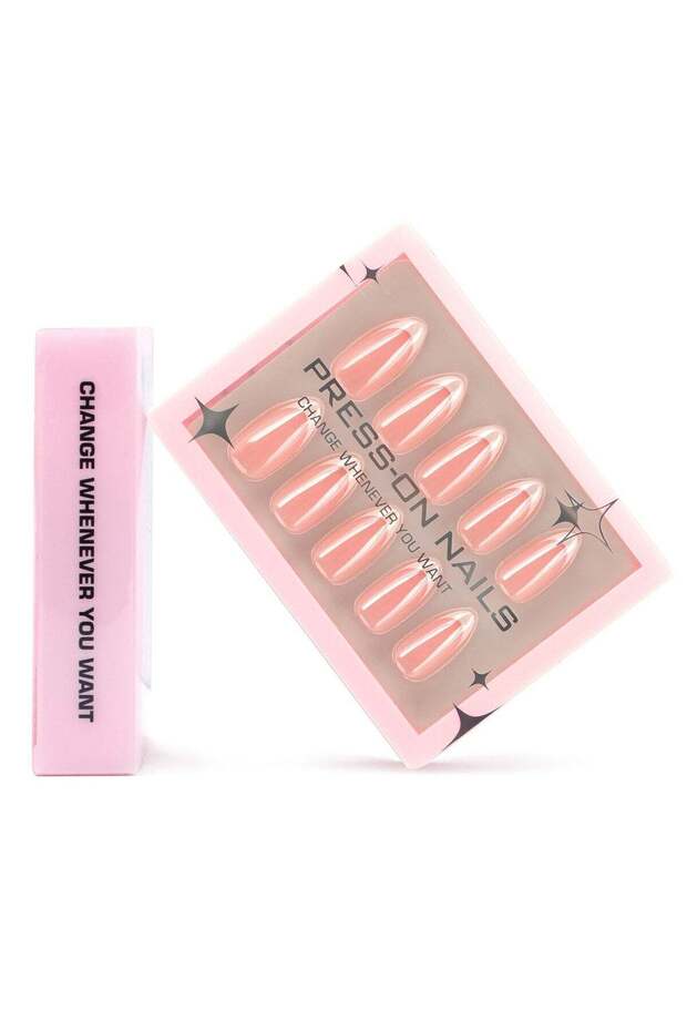 30 Pcs Press on Nails includes Glue, Nail File, Cuticle Pusher