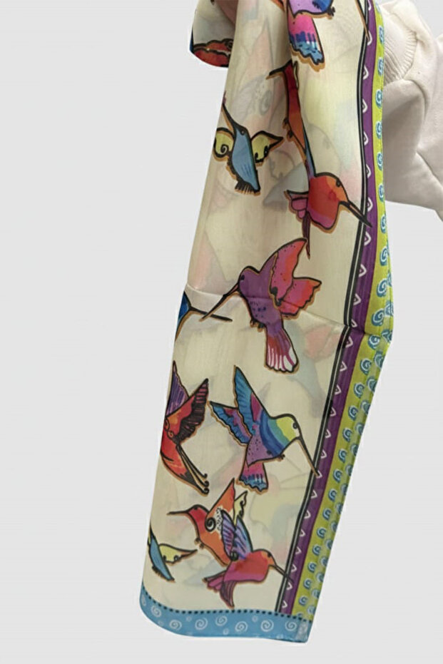 % 100 Ham İpek Fular - 7