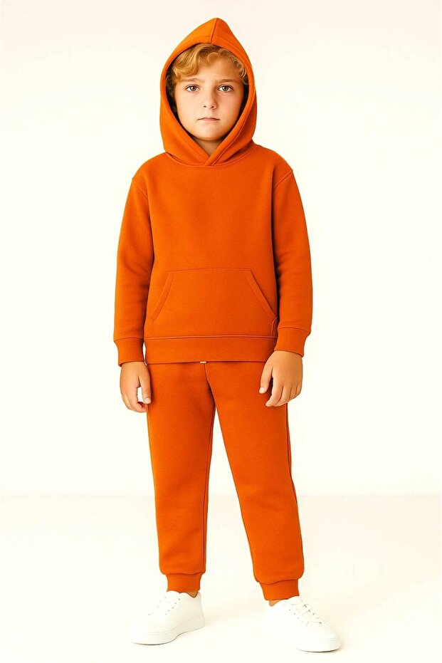 Boy's Sports Tracksuit Set Hooded 3 Threads Age 5-10