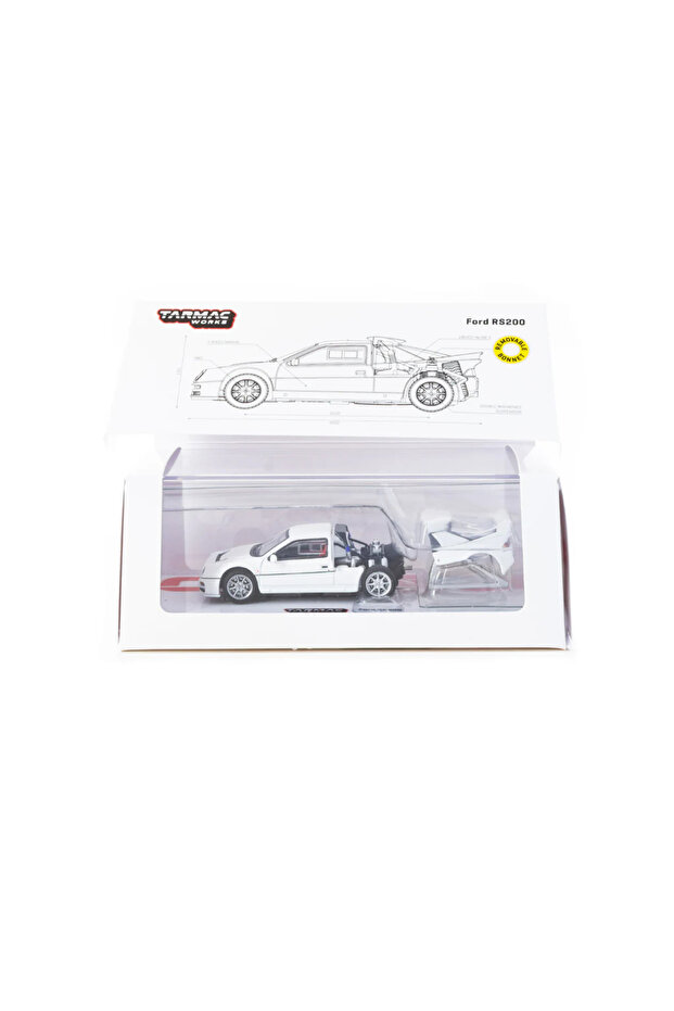 Works 1/64 Ford Rs200 White - Hobby64+
