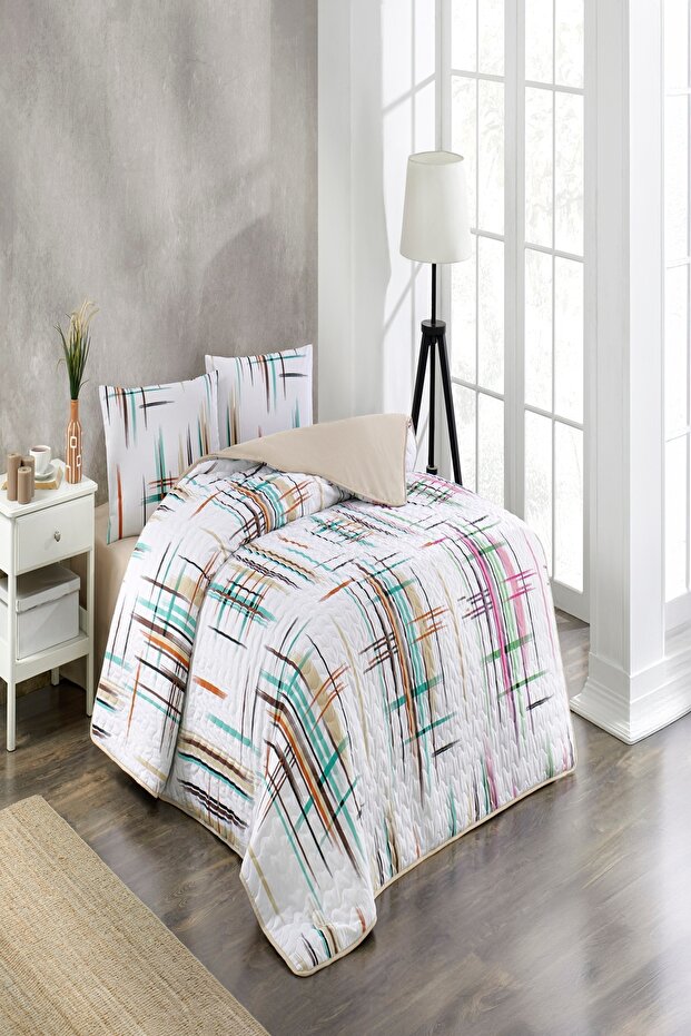 Single Person Four Seasons Quilted Duvet Cover Set Style