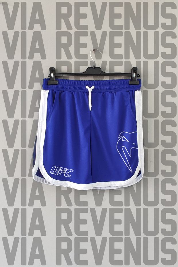 Ufc Printed Special Jersey Training Shorts with Piping Detail