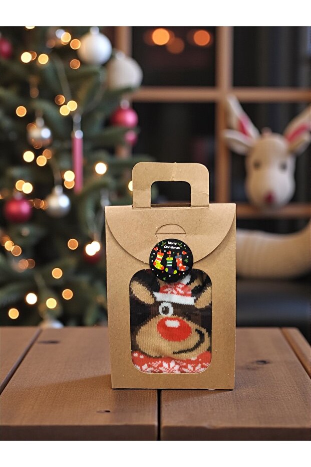 1 Christmas Gift Sock Carefully Prepared in a Kraft Bag for Your Loved Ones