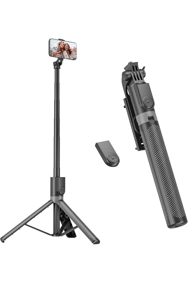 71" Phone Tripod & Selfie Stick, Portable Extendable Tripod with Wireless Remote