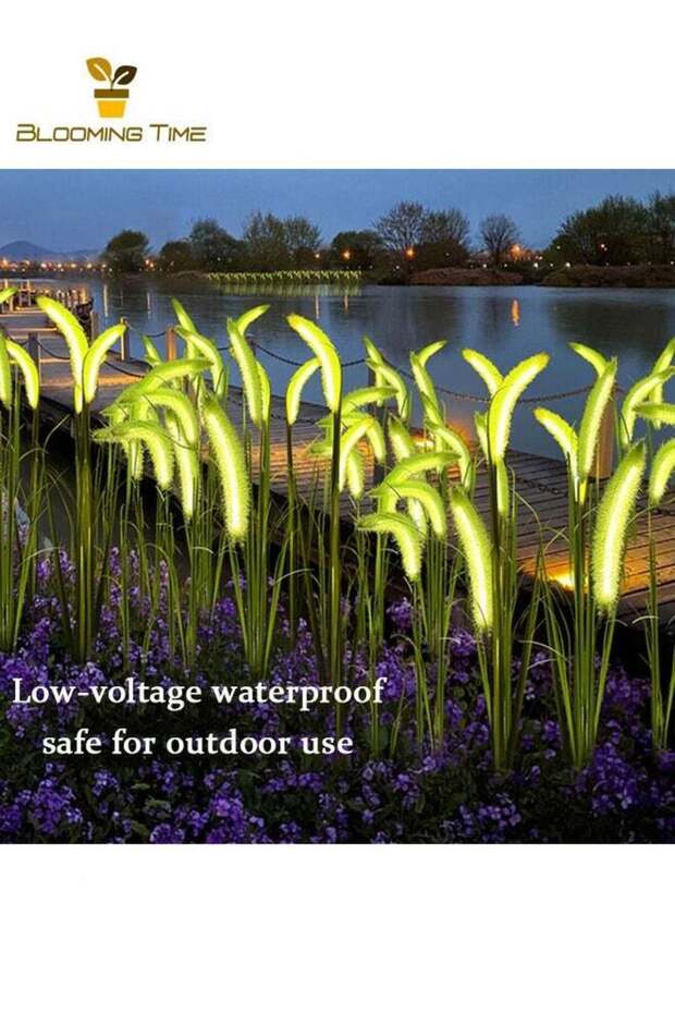 Two Solar Dog Tail Grass Lights - Outdoor Waterproof Decorative Garden Lawn Lights
