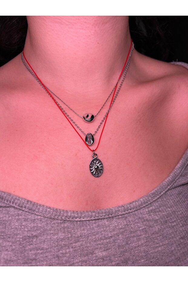 3'lü Set Kolye - Charm Kolye Seti - 2