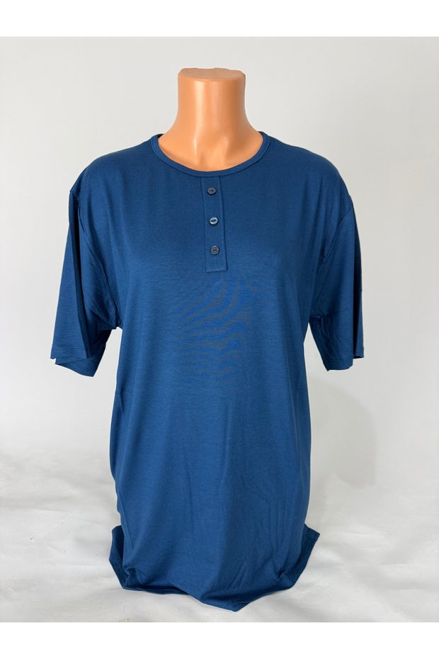 Women's Stretch Fabric Crew Neck Short Sleeve Slit Mom Combed Cotton T-Shirt