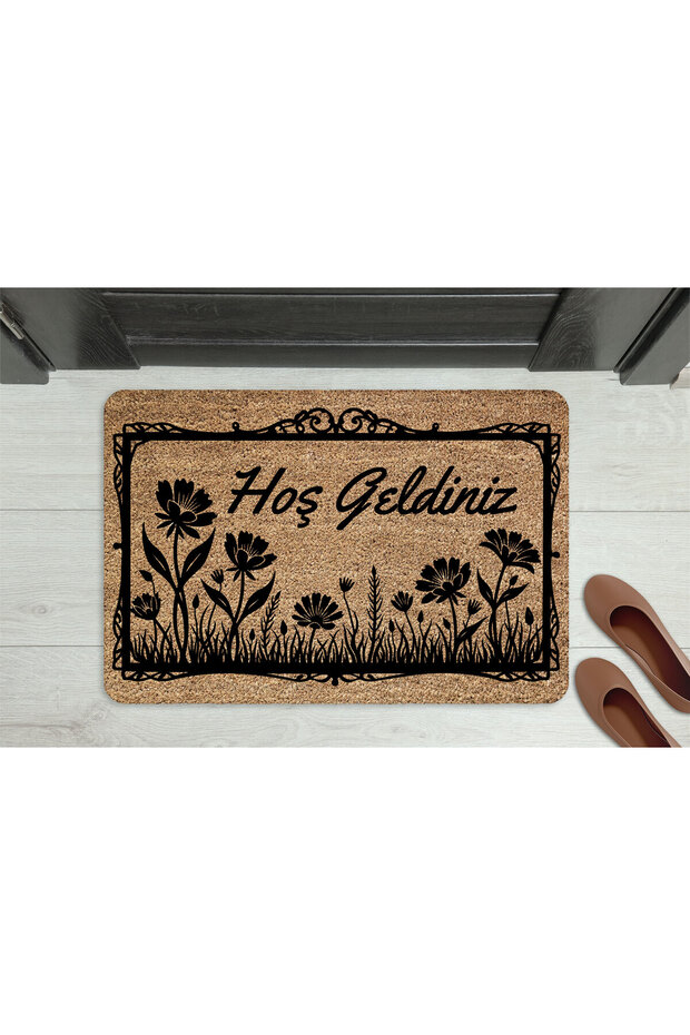 Home Welcome Butterfly Decorative Multi-Purpose Indoor and Outdoor Door Mat