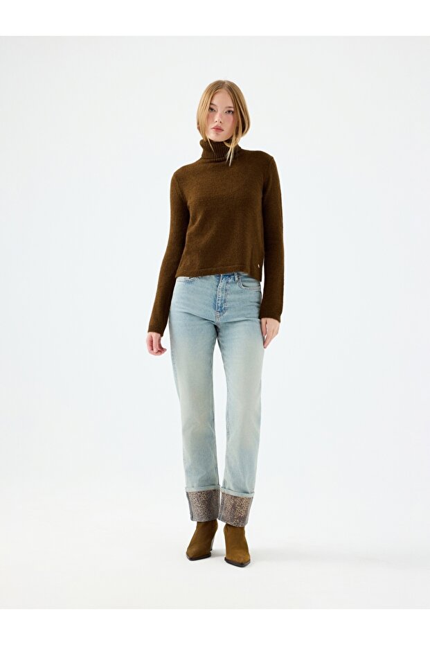 Regular Long Crop Kadın Kazak - 2